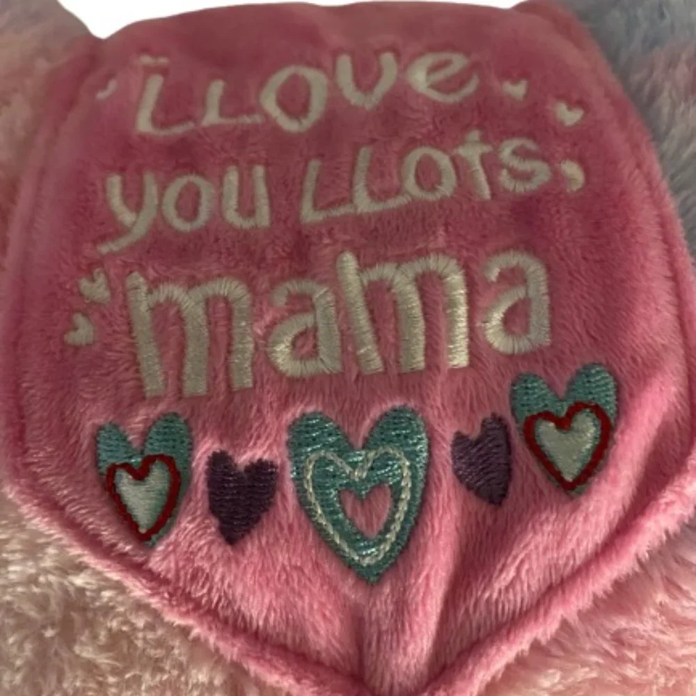RAINBOW LLAMA ALPACA EMPROIDERED HEARTS “LLOVE YOU LLOTS MAMA